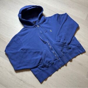Polo Ralph Lauren Blue Cotton Full Zip Hoodie Jacket